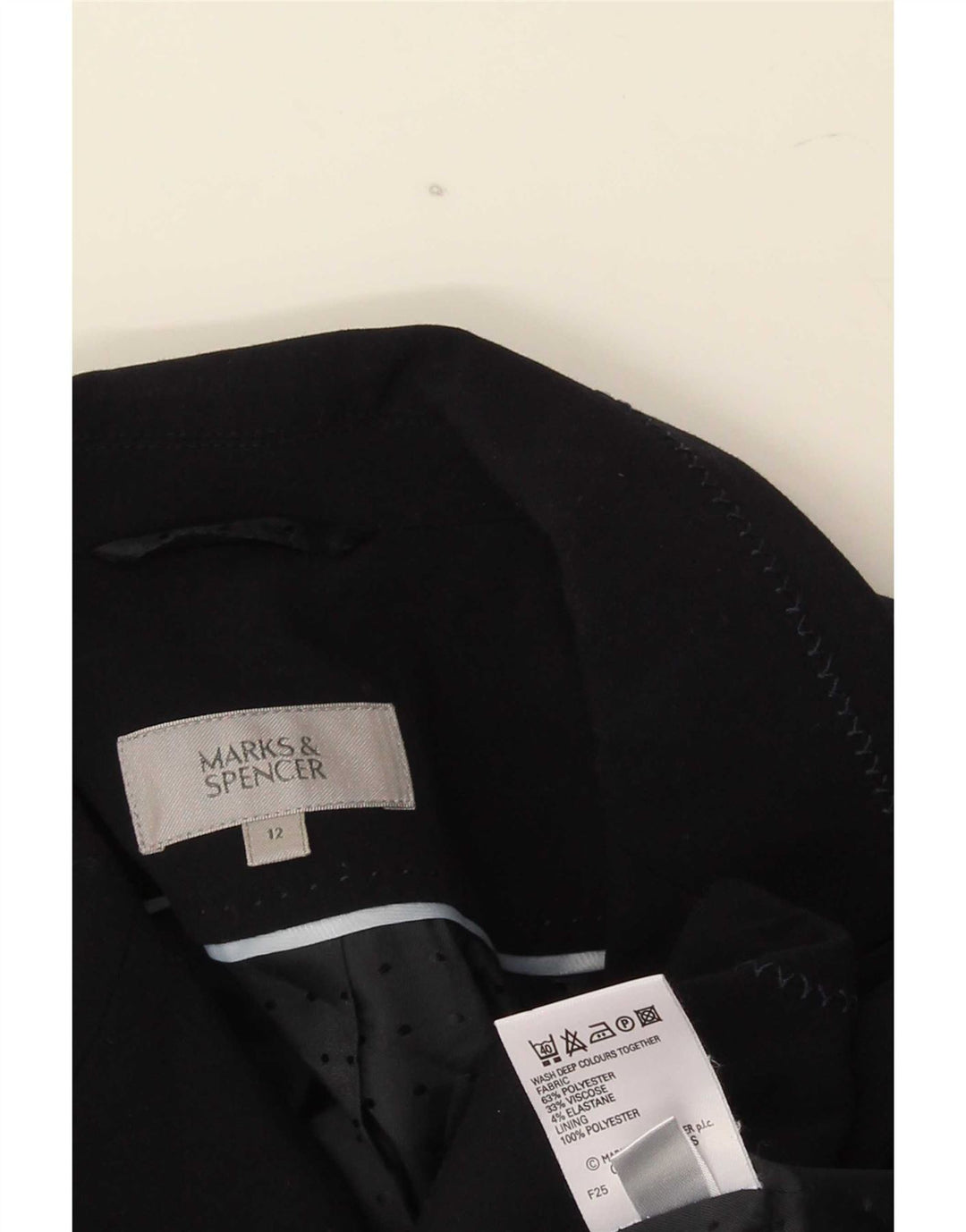 Marks & Spencer Chaqueta tipo blazer con 1 botón para mujer, talla 44, talla mediana, azul marino