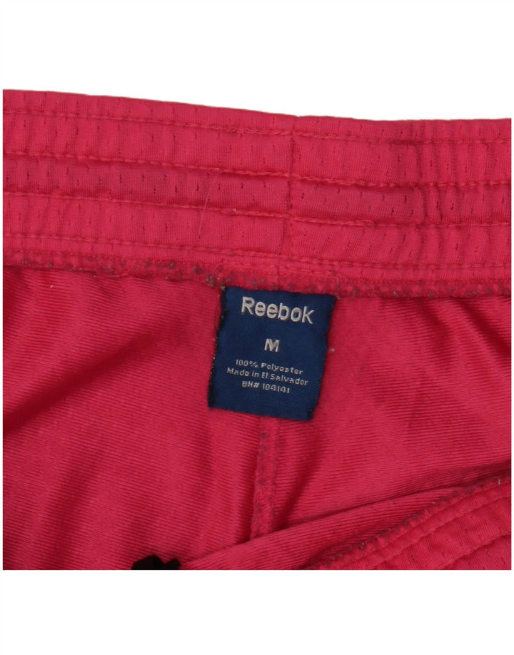 REEBOK sportsshorts til kvinder UK 14 Medium Pink Colourblock Polyester