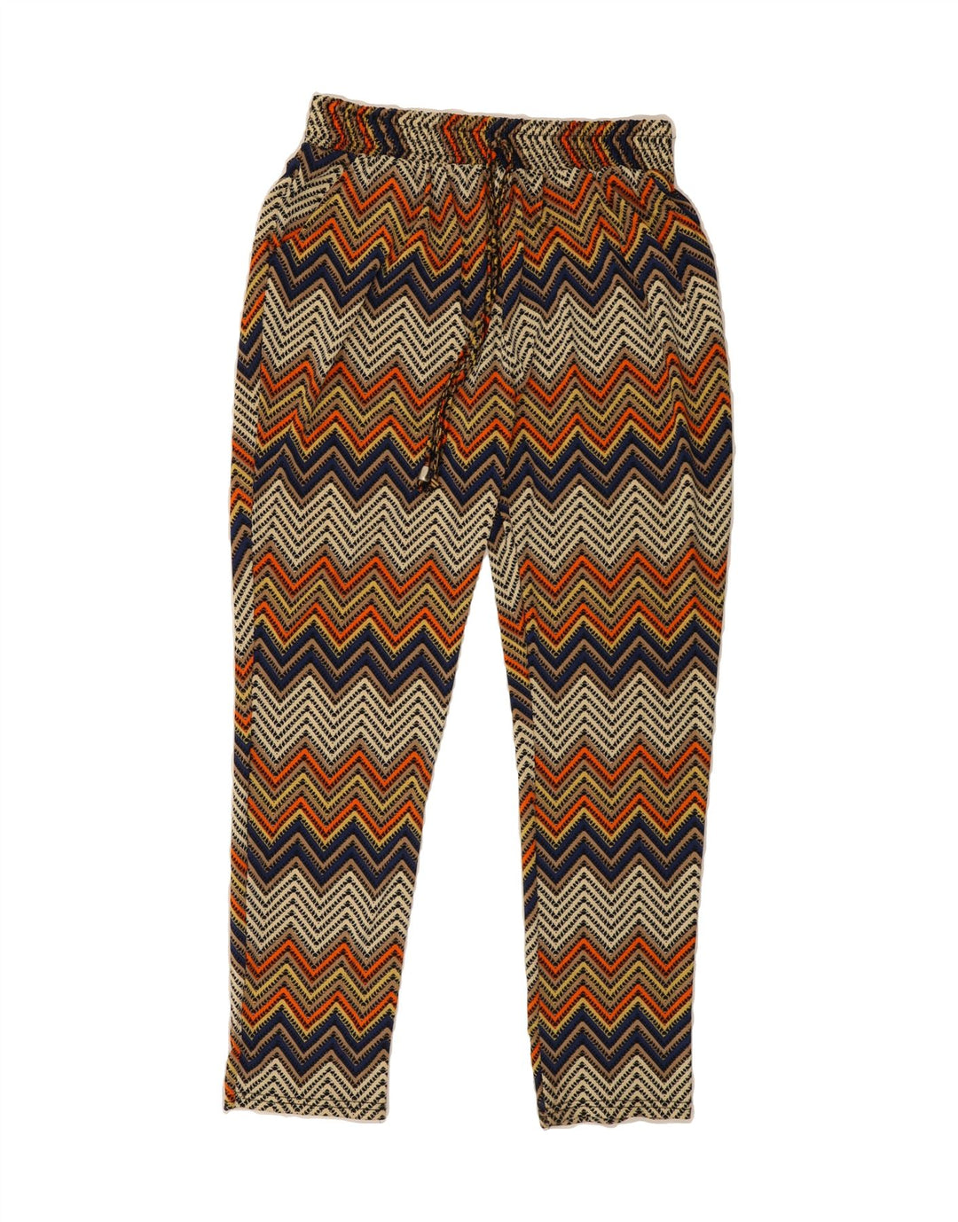 VINTAGE Womens Trousers UK 18 XL  Multicoloured Chevron Polyester Vintage Vintage and Second-Hand Vintage from Messina Hembry 