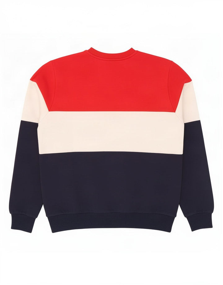Fila Damen-Sweatshirt-Pullover UK 12 Medium Mehrfarbiger Farbblock