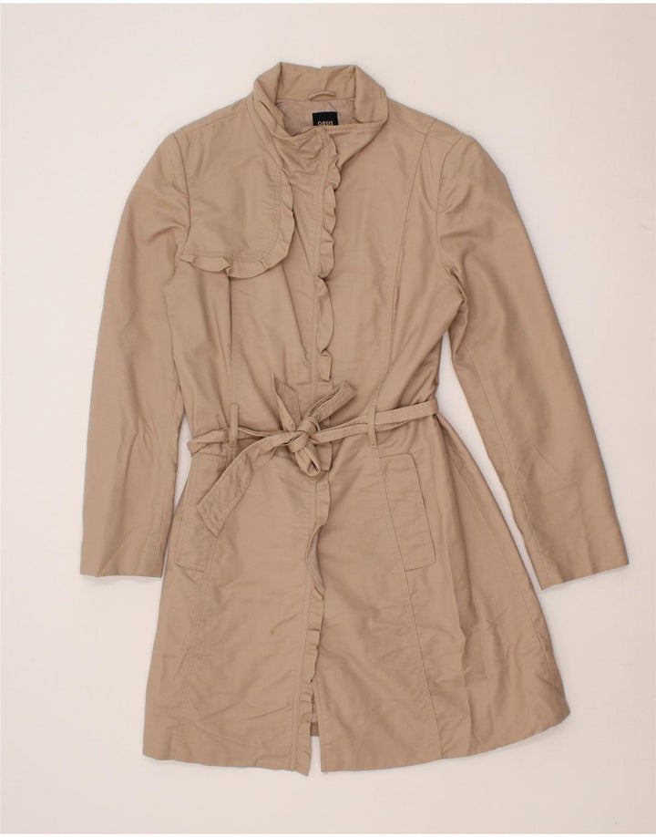 OASIS Womens Overcoat UK 12 Medium Beige Cotton Vintage Oasis and Second-Hand Oasis from Messina Hembry 