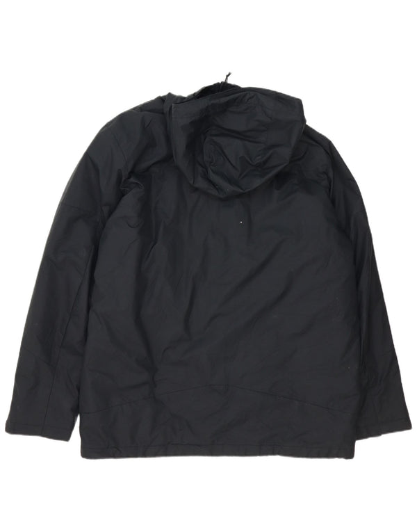 Columbia Herre Hooded Windbreaker Jacket UK 40 Large Black Nylon