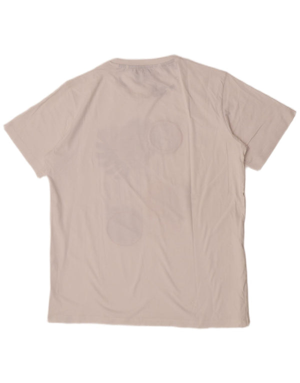Carrera T-Shirt Graphique Femme UK 18 XL Blanc Floral Coton