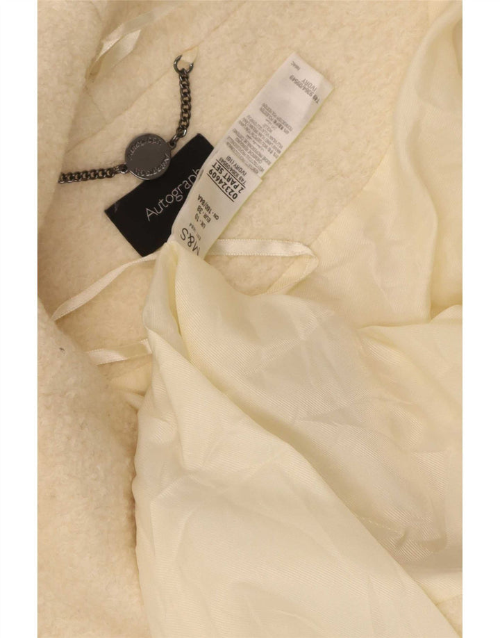 Marks & Spencer Manteau surdimensionné pour femme UK 10 Petite laine beige