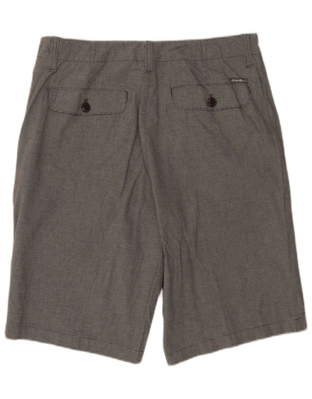 Pantaloncini chino da uomo Eddie Bauer W33 cotone pied de poule grigio medio