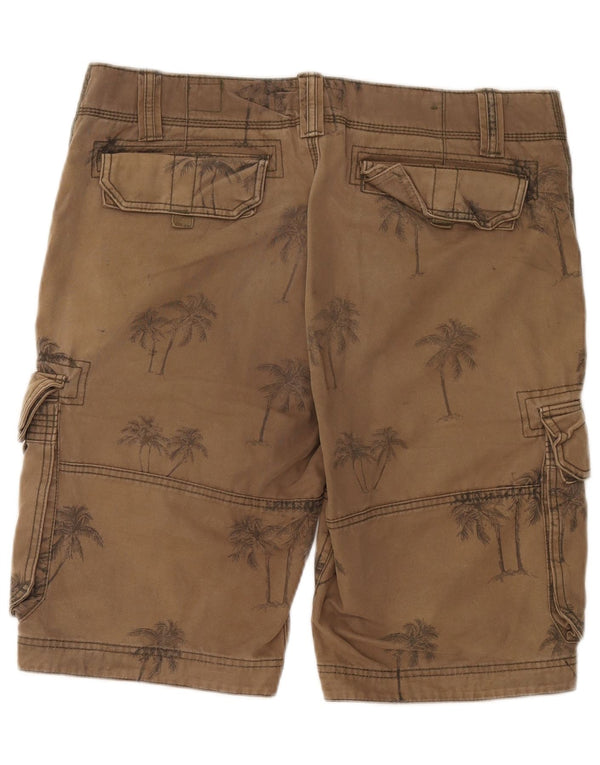 Fat Face Mens Cargo Shorts W34 Large Brown Floral Cotton