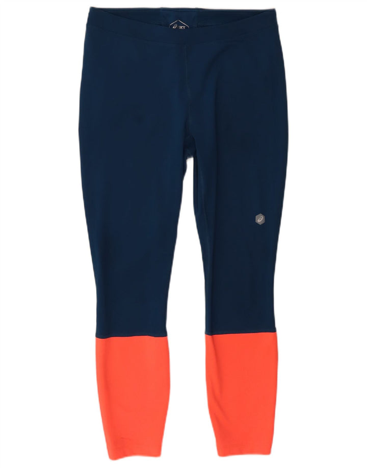 Asics Dame Leggings UK 14 Medium Navy Blue