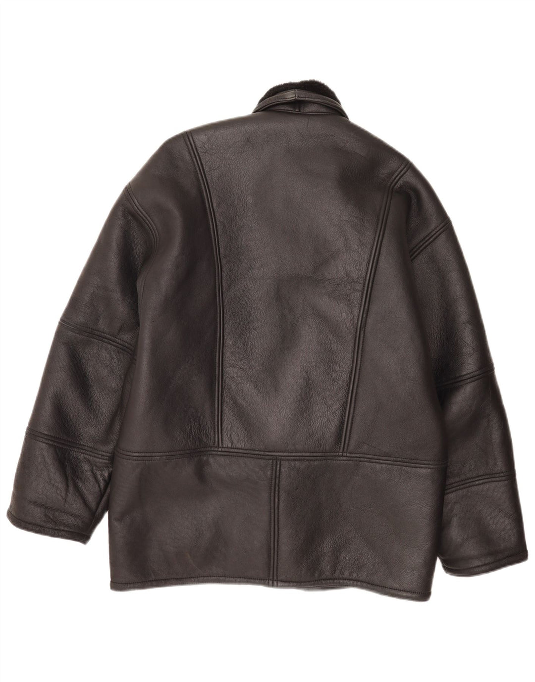 Jaqueta masculina vintage Shearling IT 48 média preta