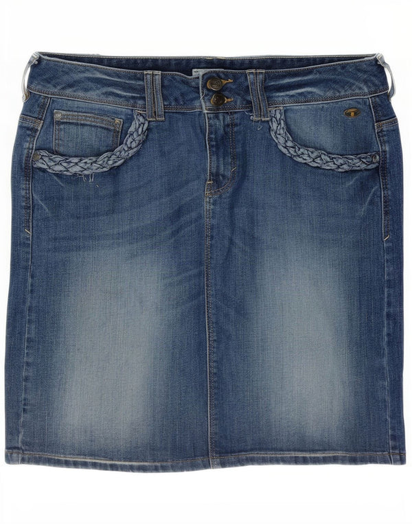 Tom Tailor Womens Mini Denim Skirt EU 40 Medium W34 Blue Cotton