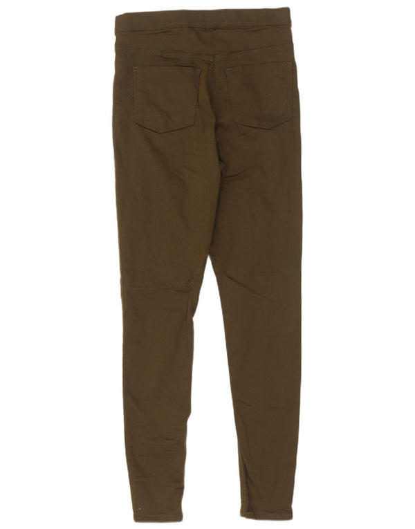 Marks & Spencer Damen Jegging-Jeans UK 10 Small W28 L30 Khaki Baumwolle