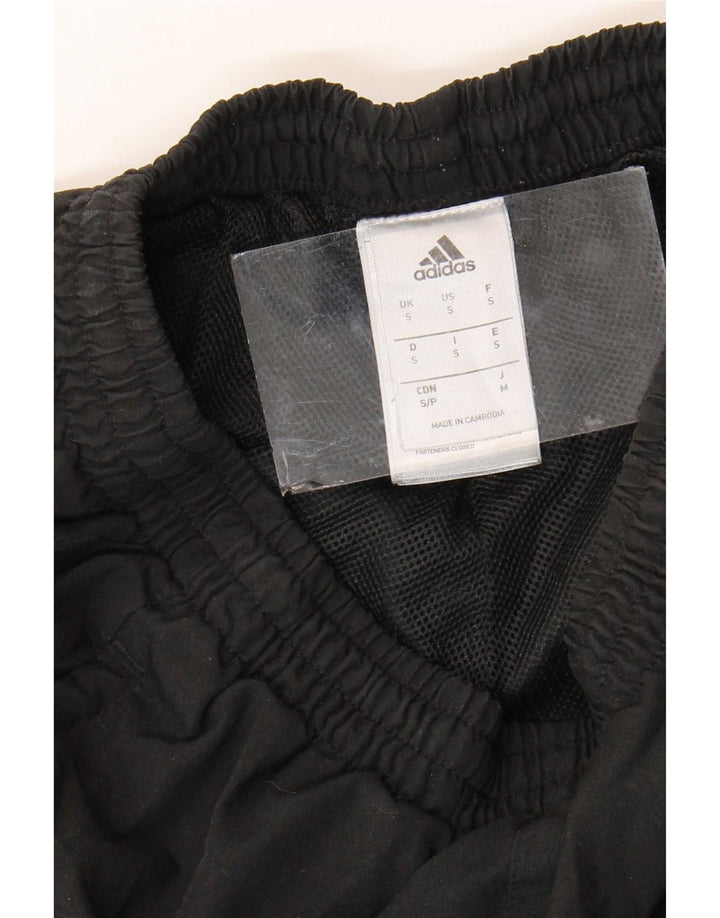 Adidas Mens Tracksuit Trousers Joggers Small Black Polyester