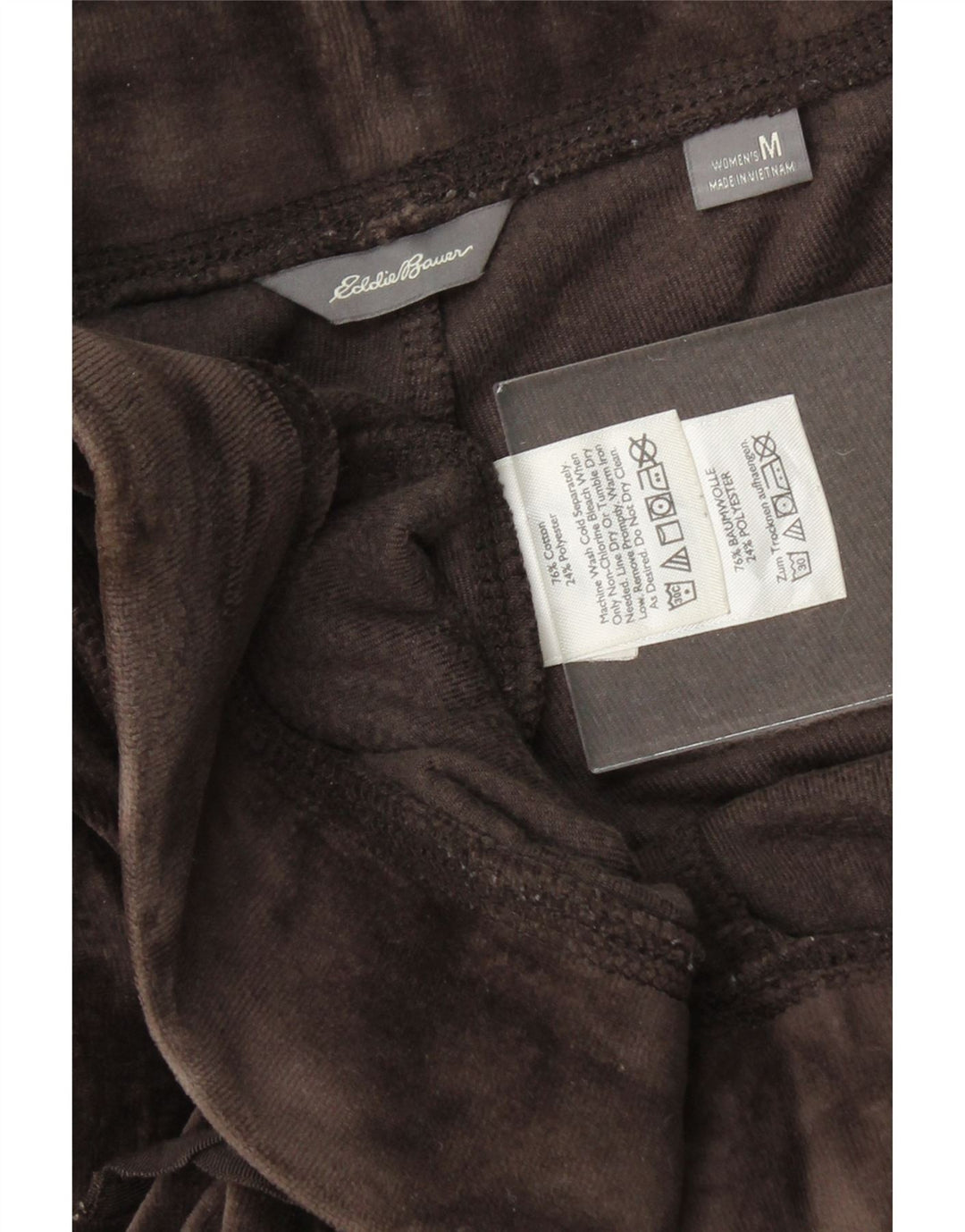 EDDIE BAUER Womens Tracksuit Trousers UK 14 Medium  Brown Cotton Vintage Eddie Bauer and Second-Hand Eddie Bauer from Messina Hembry 