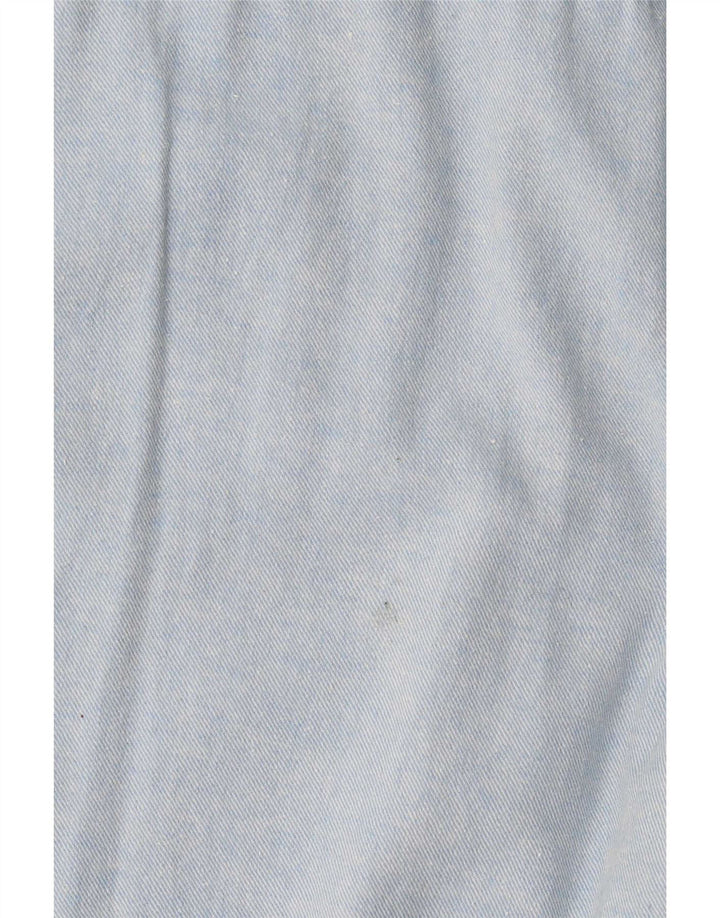 Fat Face Mens Flannel Shirt Large Blue Linen
