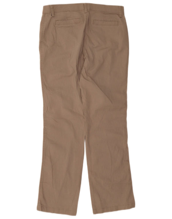 Lee Womens Riders Straight Casual Trousers US 8 Medium W30 L29 Beige Cotton