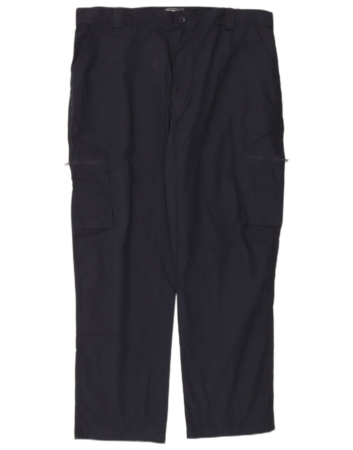 Pantalón cargo regular para hombre Mountain Warehouse W40 L30 Poliéster azul marino