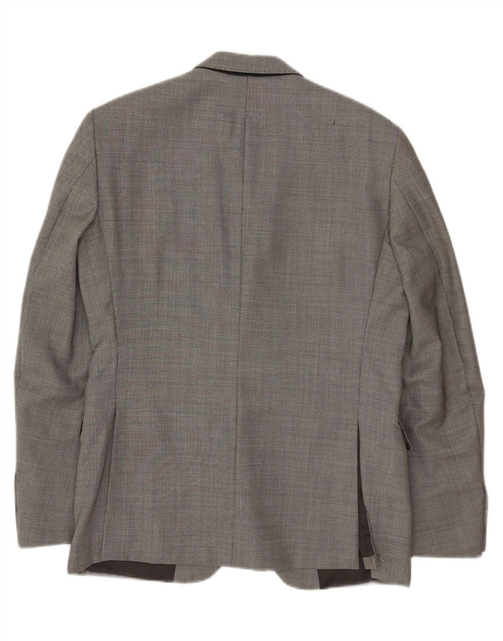 Cerruti 1881 Mens 2 Button Slim Blazer Jacket IT 50 Large Grey Virgin Wool