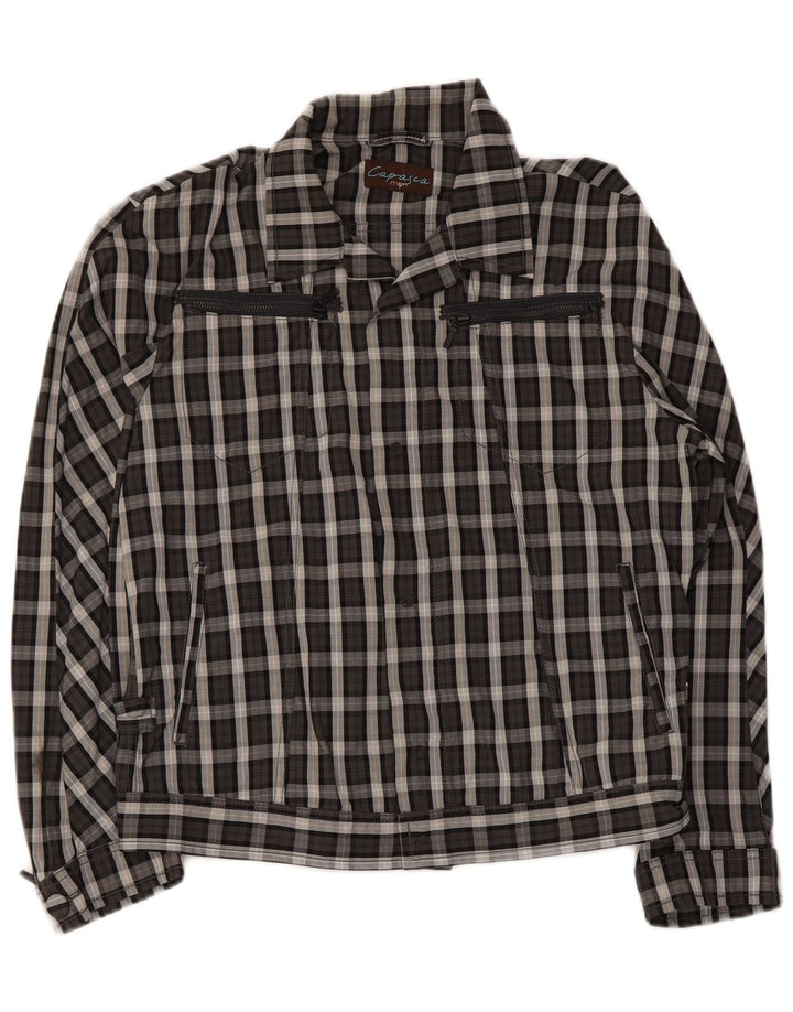 Vintage Γυναικείο Bomber Jacket UK 20 2XL Grey Check Polyamide