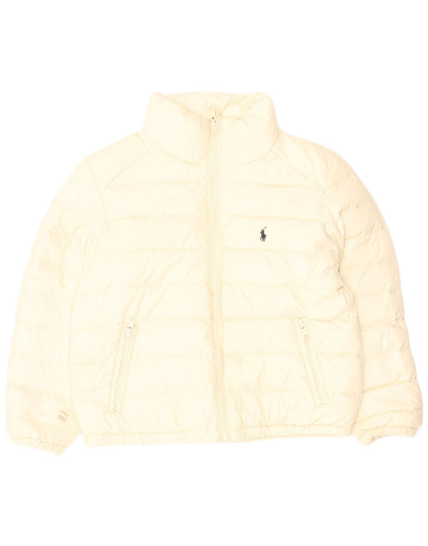 Polo Ralph Lauren piger Vendbar polstret jakke 5-6 år Off White Nylon