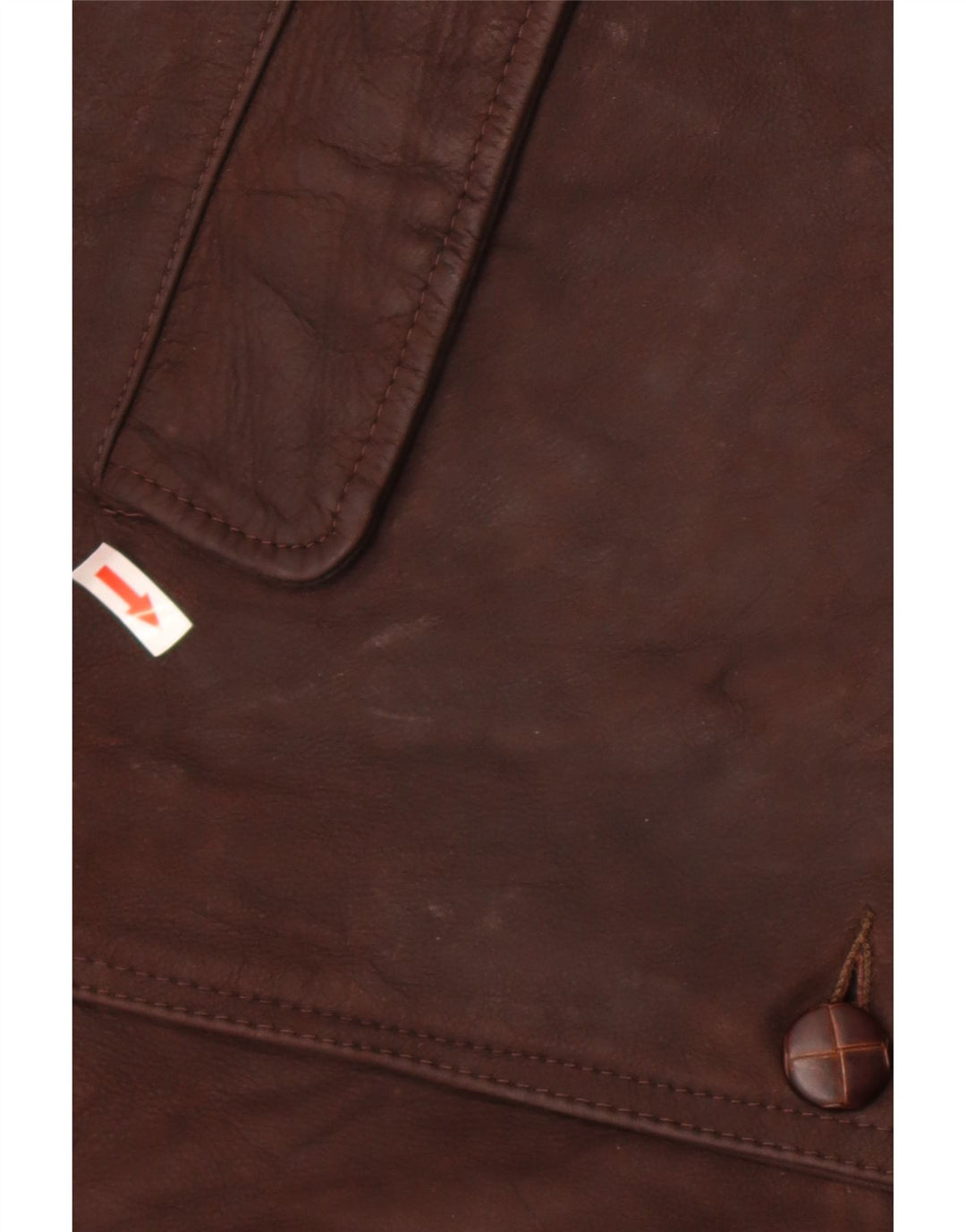 Vintage Mens Leather Jacket IT 48 Medium Brown Leather