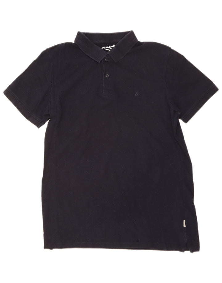 JACK & JONES Poloskjorte til mænd Medium Navyblå Bomuld