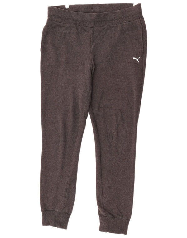 Puma Womens Tracksuit Trousers Joggers UK 12 Medium Grey Cotton