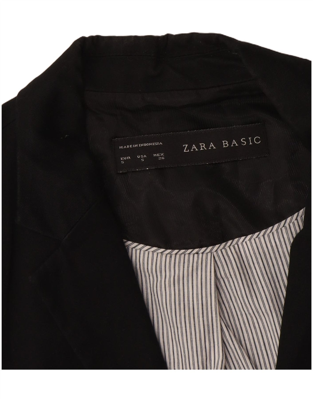 Zara Womens 1 Button Blazer Jacket UK 10 Small Black