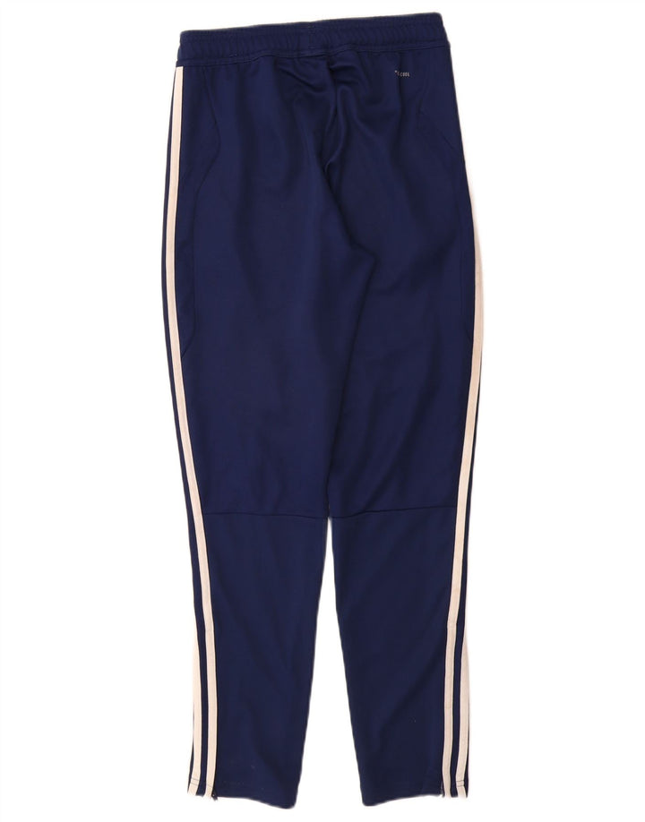 ADIDAS Boys Climacool Tracksuit Trousers 11-12 Years Navy Blue Polyester