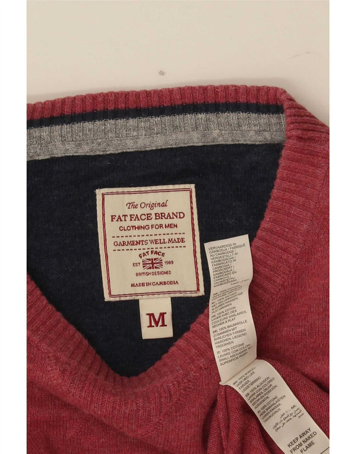 Maglione girocollo da uomo Fat Face in cotone rosso medio