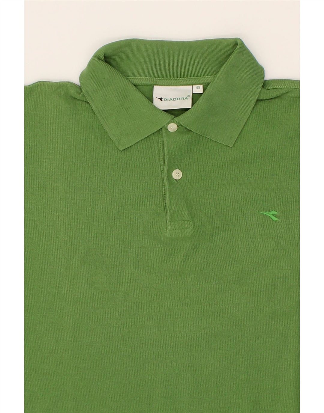 DIADORA Mens Polo Shirt IT 48 Medium Green Cotton Vintage Diadora and Second-Hand Diadora from Messina Hembry 