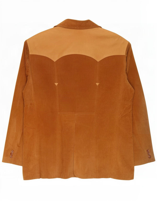 Scully Veste blazer en daim à 2 boutons pour homme IT 50 Large Beige Colourblock