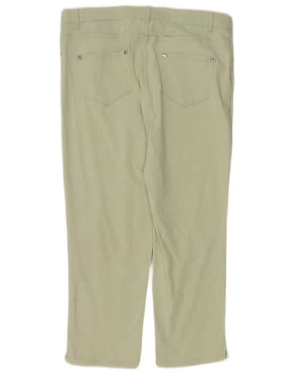 Marks & Spencer Damen Capri-Jeans mit hoher Taille, UK 14, Größe L, W32, L22, Türkis