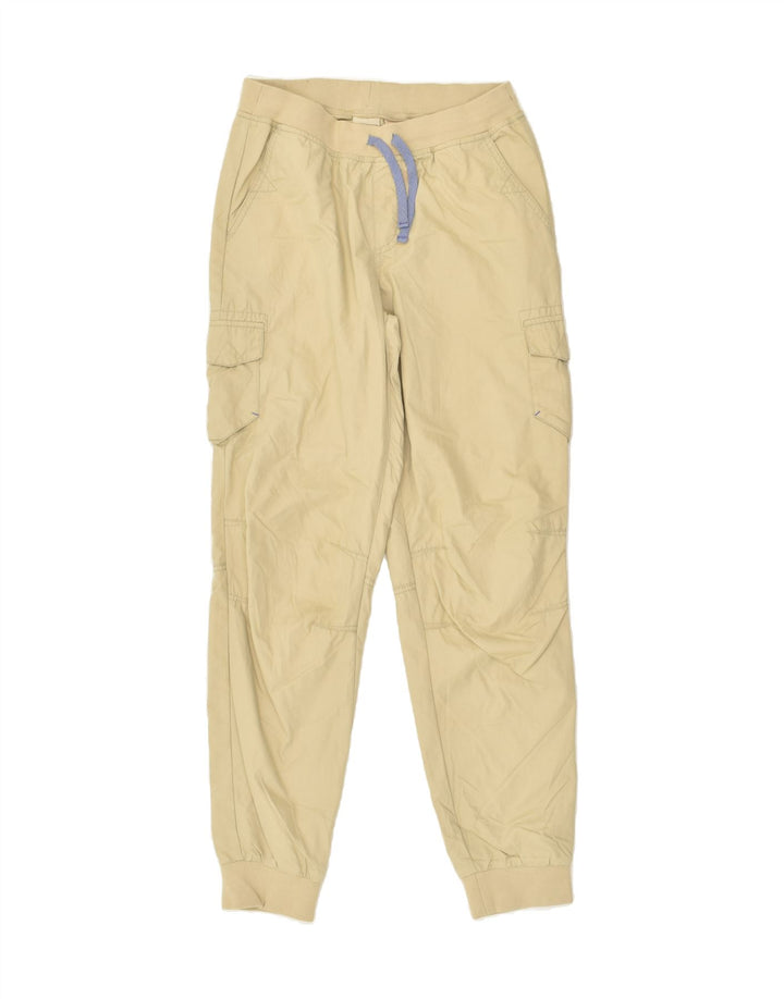 L.L.BEAN Girls Joggers Cargo Trousers 15-16 Years W28 L28 Beige Cotton | Vintage L.L.Bean | Thrift | Second-Hand L.L.Bean | Used Clothing | Messina Hembry 