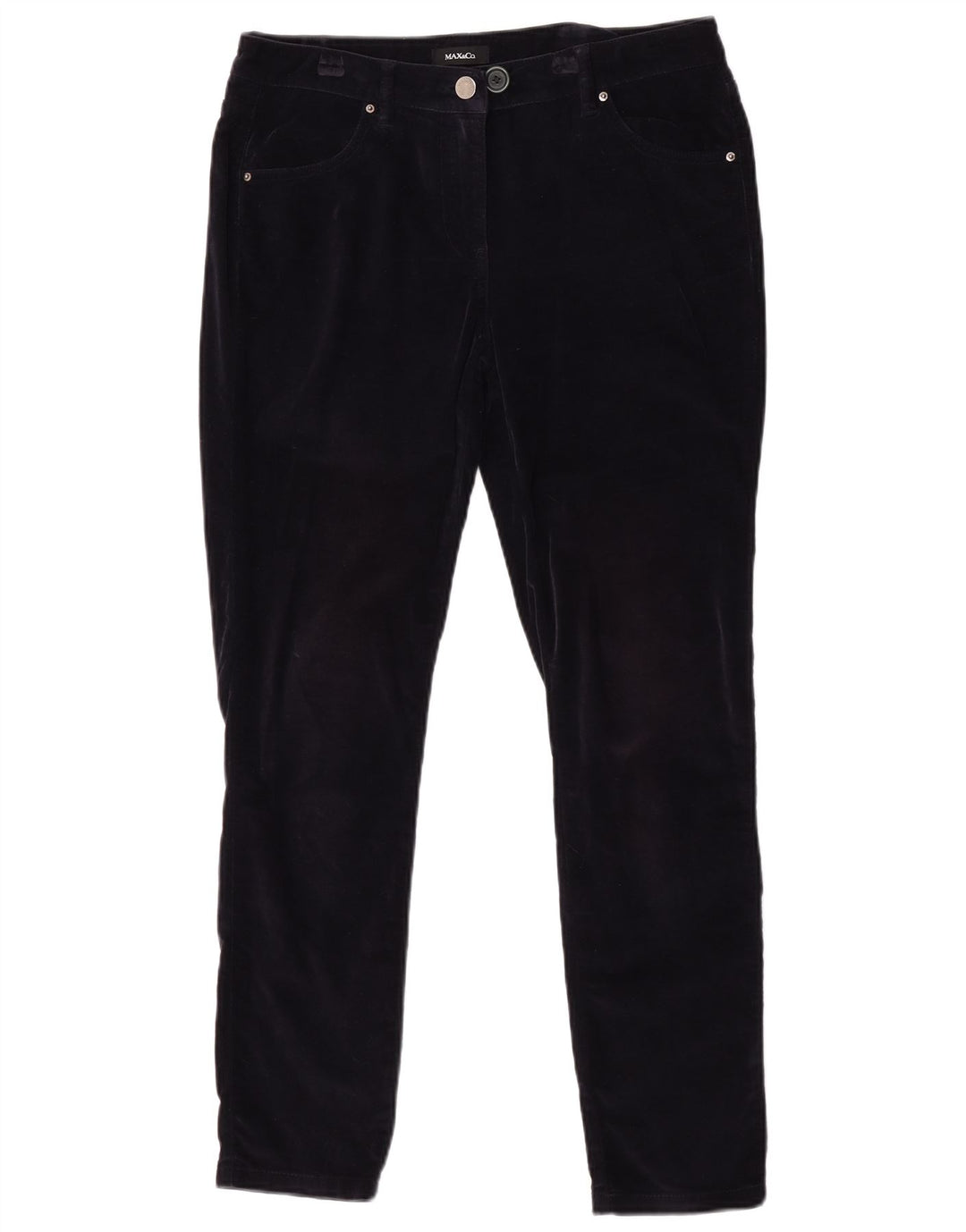 Max & Co. Womens Slim Casual Trousers W32 L29 Navy Blue