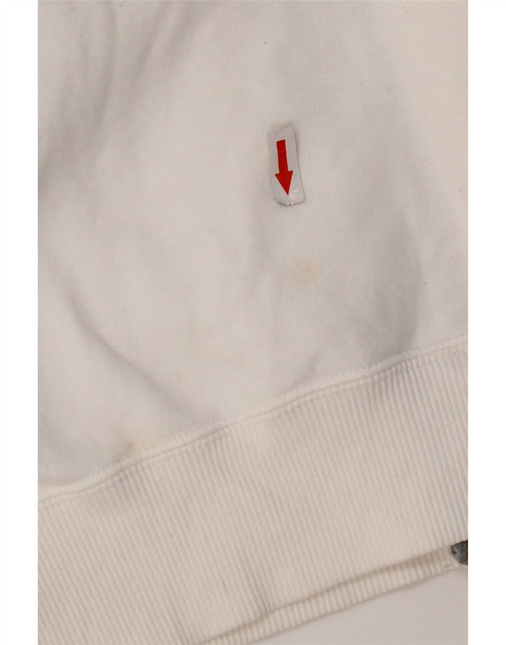 Nike Veste de survêtement graphique pour femme UK 14 en coton blanc moyen