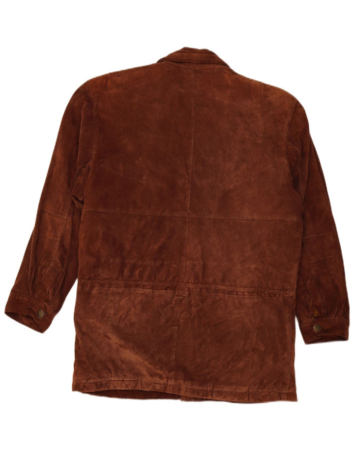 Vintage Mens Suede Jacket UK 42 XL Brown