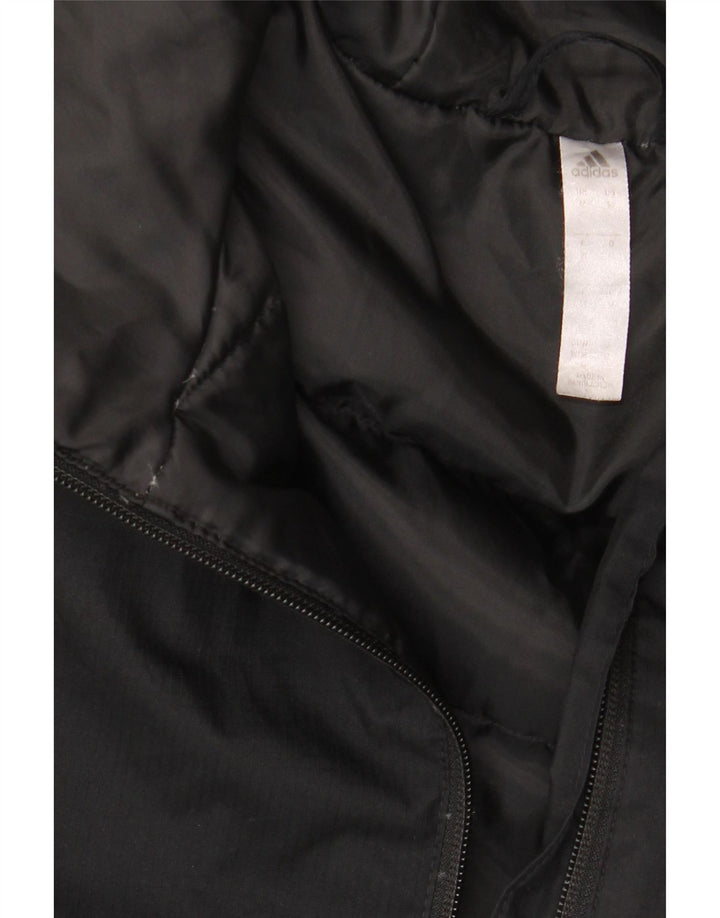 ADIDAS Mens Hooded Padded Coat UK 38 Medium Black