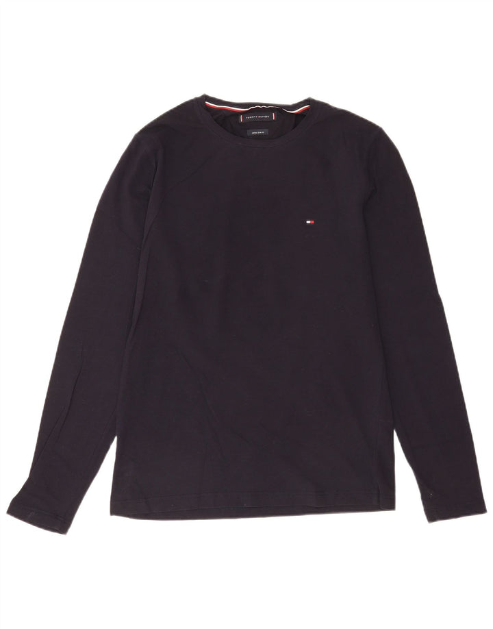 Tommy Hilfiger Mens Extra Slim Top Long Sleeve Medium Navy Blue Cotton