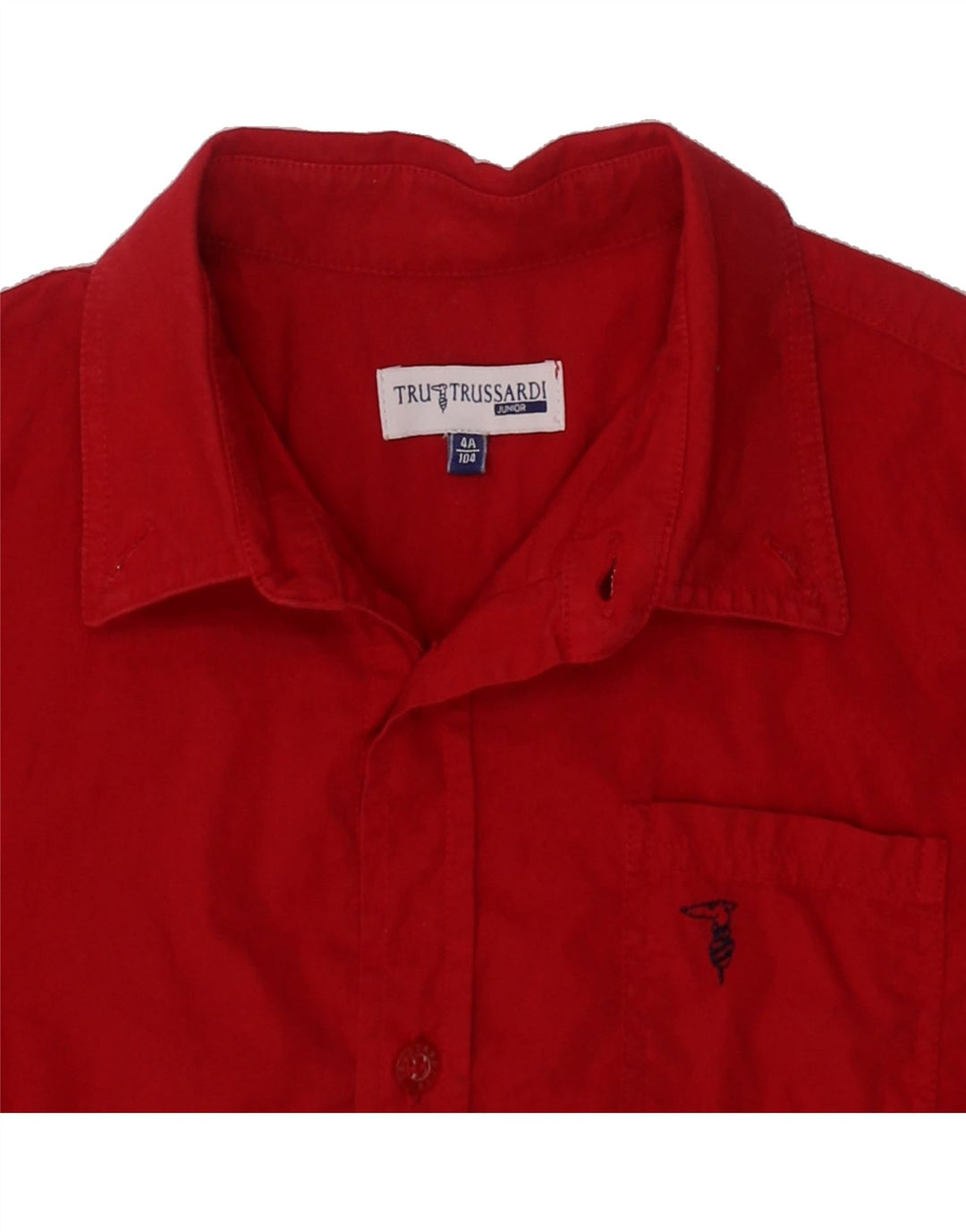 TRUSSARDI Boys Shirt 3-4 Years Red Cotton Vintage Trussardi and Second-Hand Trussardi from Messina Hembry 