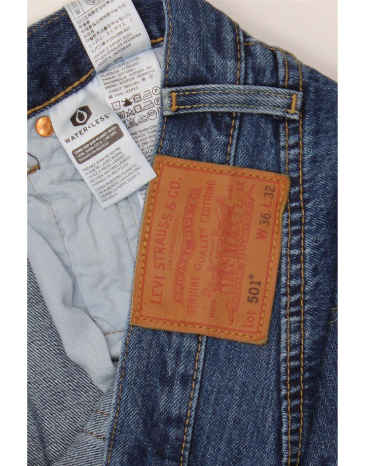 Levi's Mens 501 Denim Shorts W36 Large Blue Cotton