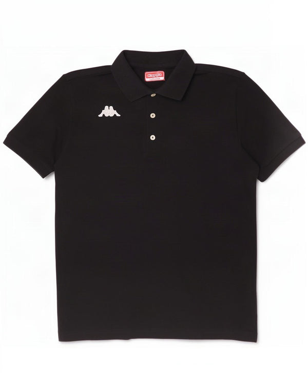 Kappa Mens Polo Shirt Medium Black Cotton