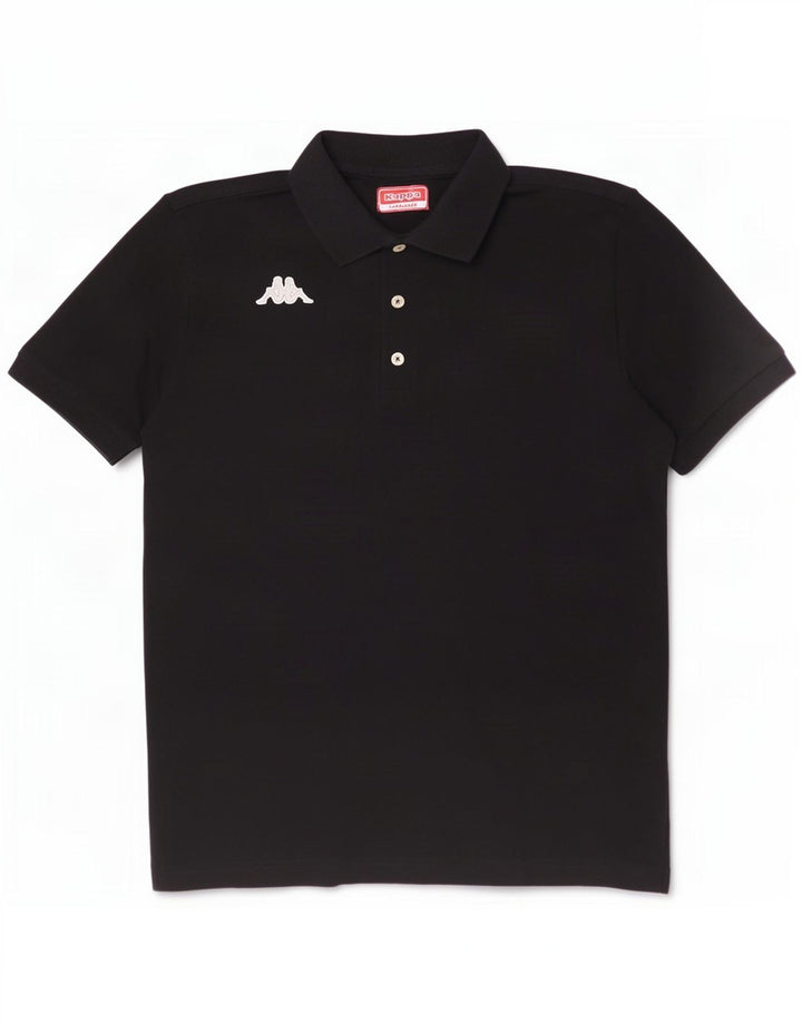 Camisa polo masculina Kappa de algodão preto médio
