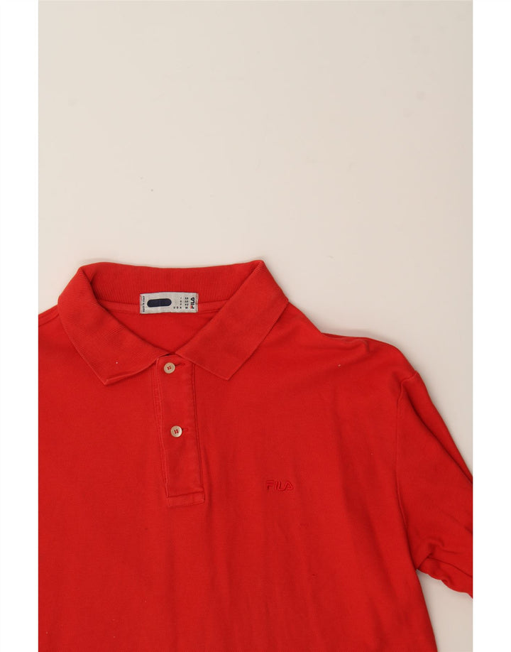 FILA Mens Polo Shirt IT 50 Medium Red Cotton Vintage Fila and Second-Hand Fila from Messina Hembry 