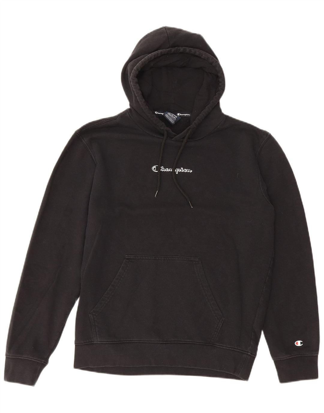 CHAMPION Mens Hoodie Jumper Medium Black Cotton