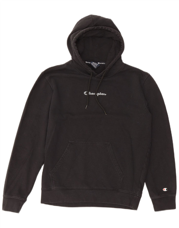 CHAMPION Mens Hoodie Jumper Medium Black Cotton