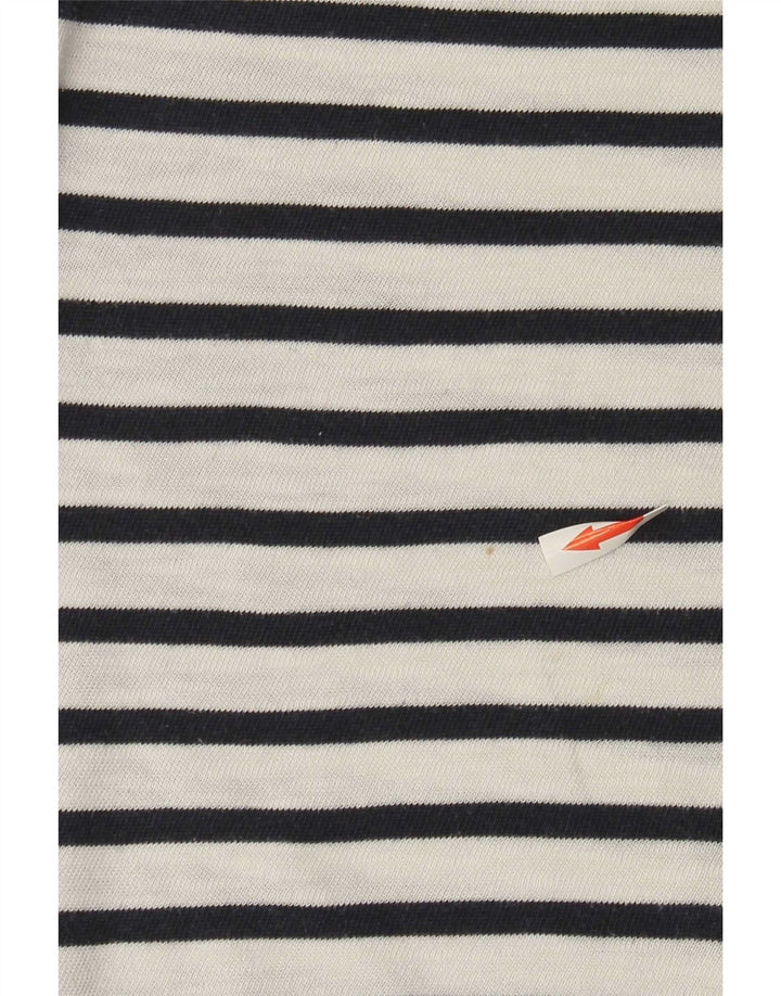 Tommy Hilfiger Herre T-Shirt Top Medium Hvid Stribet