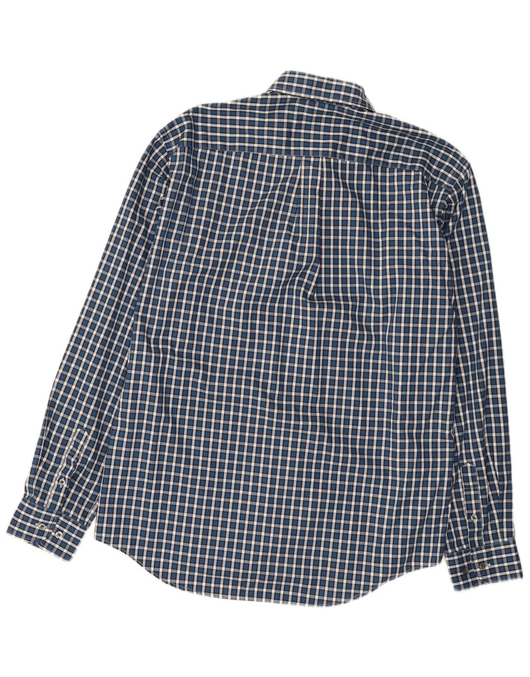 Lacoste Mens Regular Fit Shirt Size 42 Large Blue Check Cotton