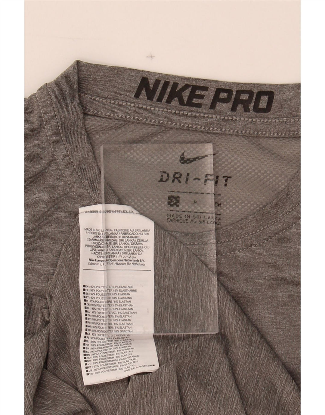 NIKE Womens Dri Fit Graphic T-Shirt Top UK 10 Small Grey Polyester Vintage Nike and Second-Hand Nike from Messina Hembry 