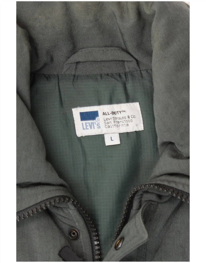 Levi's Polstret Gilet til mænd UK 40 Stor grøn polyamid