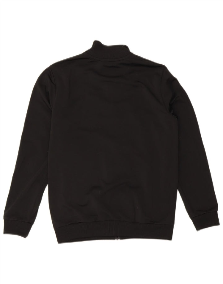 ADIDAS Boys Tracksuit Top Jacket 11-12 Years Black Colourblock Polyester