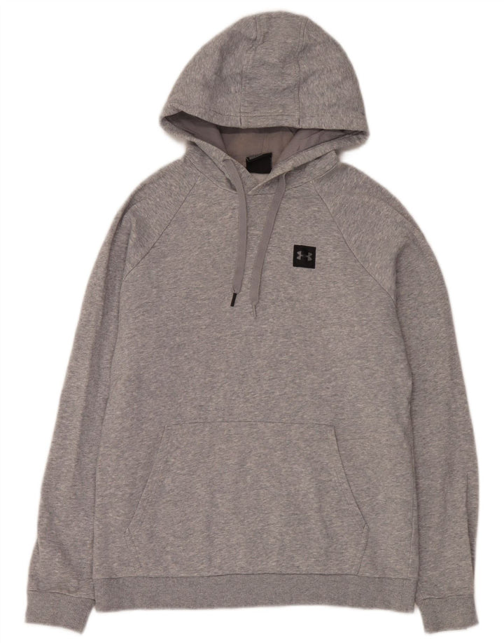 Under Armour Mens Hoodie Jumper Medium Grey Flecked Cotton